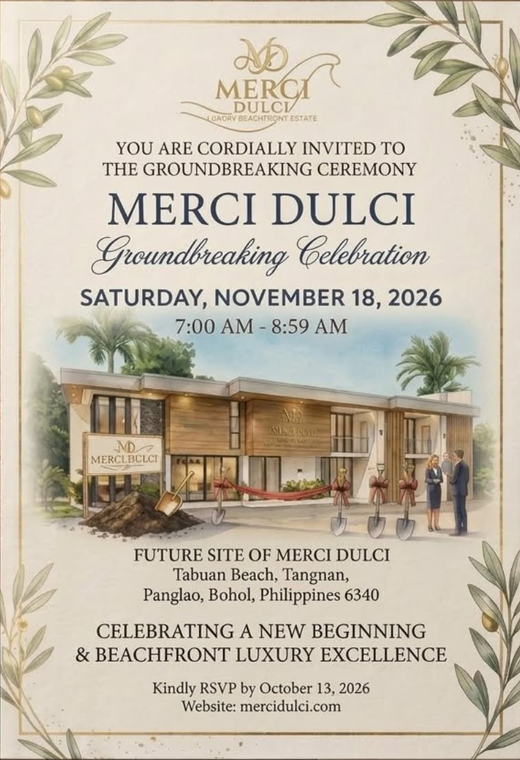 Invitation to the Merci Dulci Fueng Shui blessing ceremony